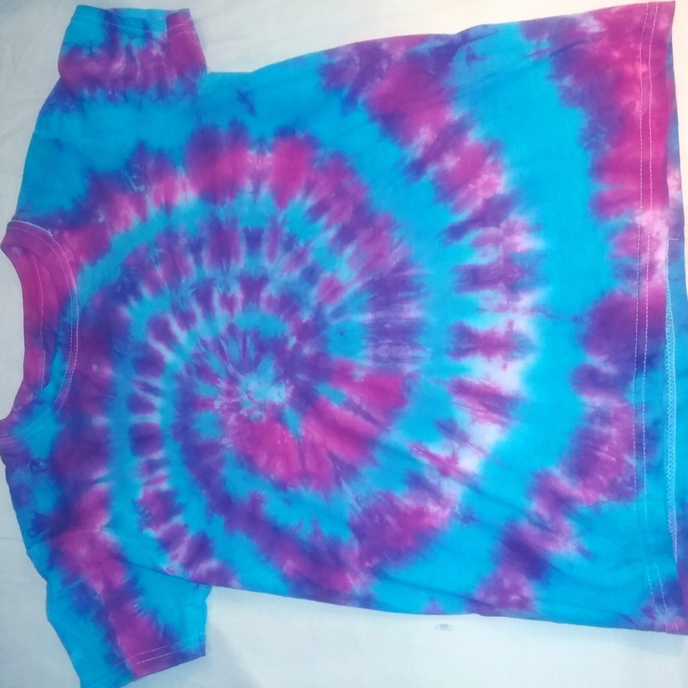Blue And Red Spiral Tee Shirt